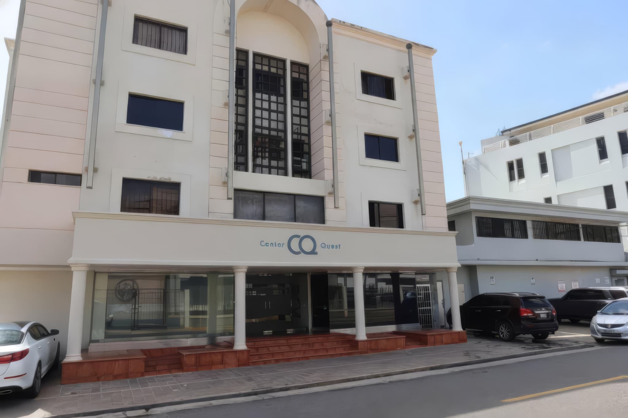 Exterior of the Center Quest building in Santo Domingo, Dominican Republic, home of the company's contact center, BPO and software development operations.